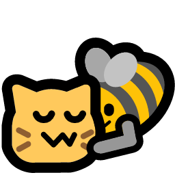 bee hug cat emoji