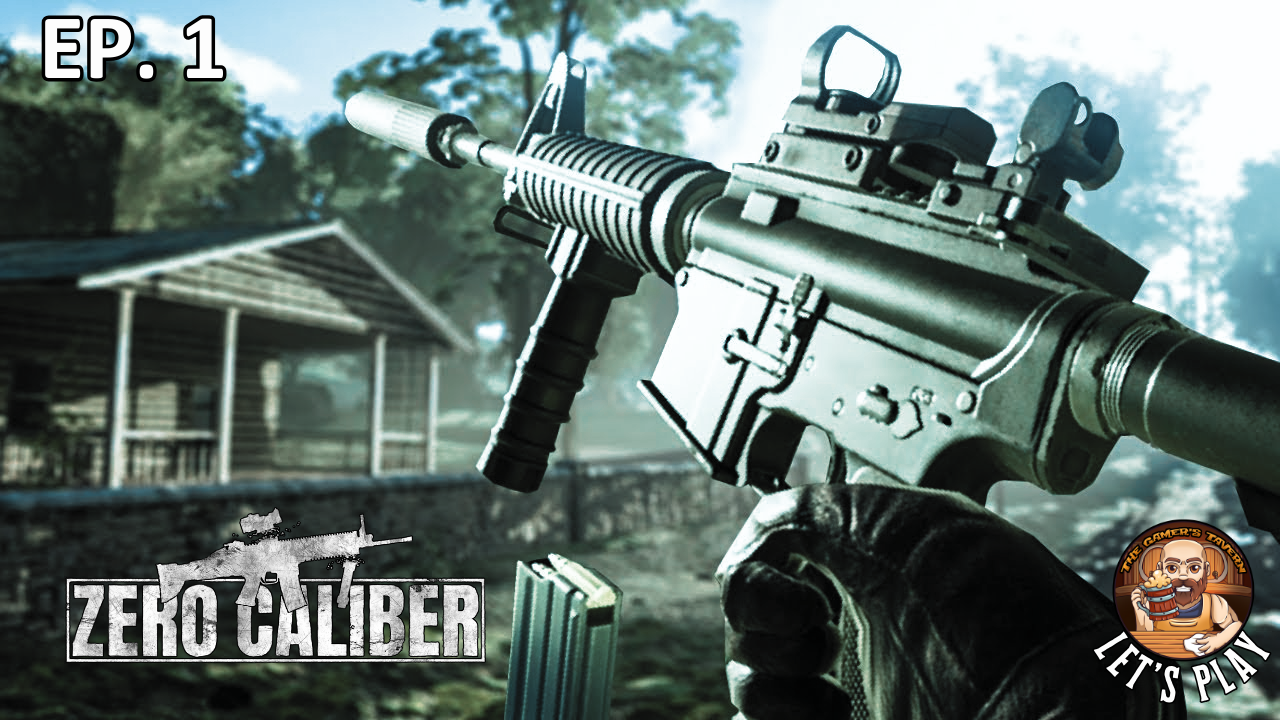 Thumbnail for Zero Caliber VR Episode 1, representing an assault rifle being checked 

Text: EP.1 - Zero Caliber